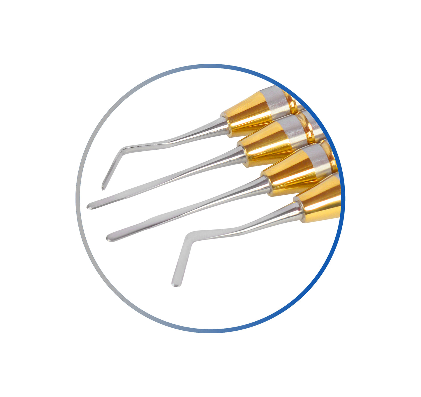 Set Of 4 Dental Periotomes Scalers Anterior Posterior Tooth Extracting Lab Tools