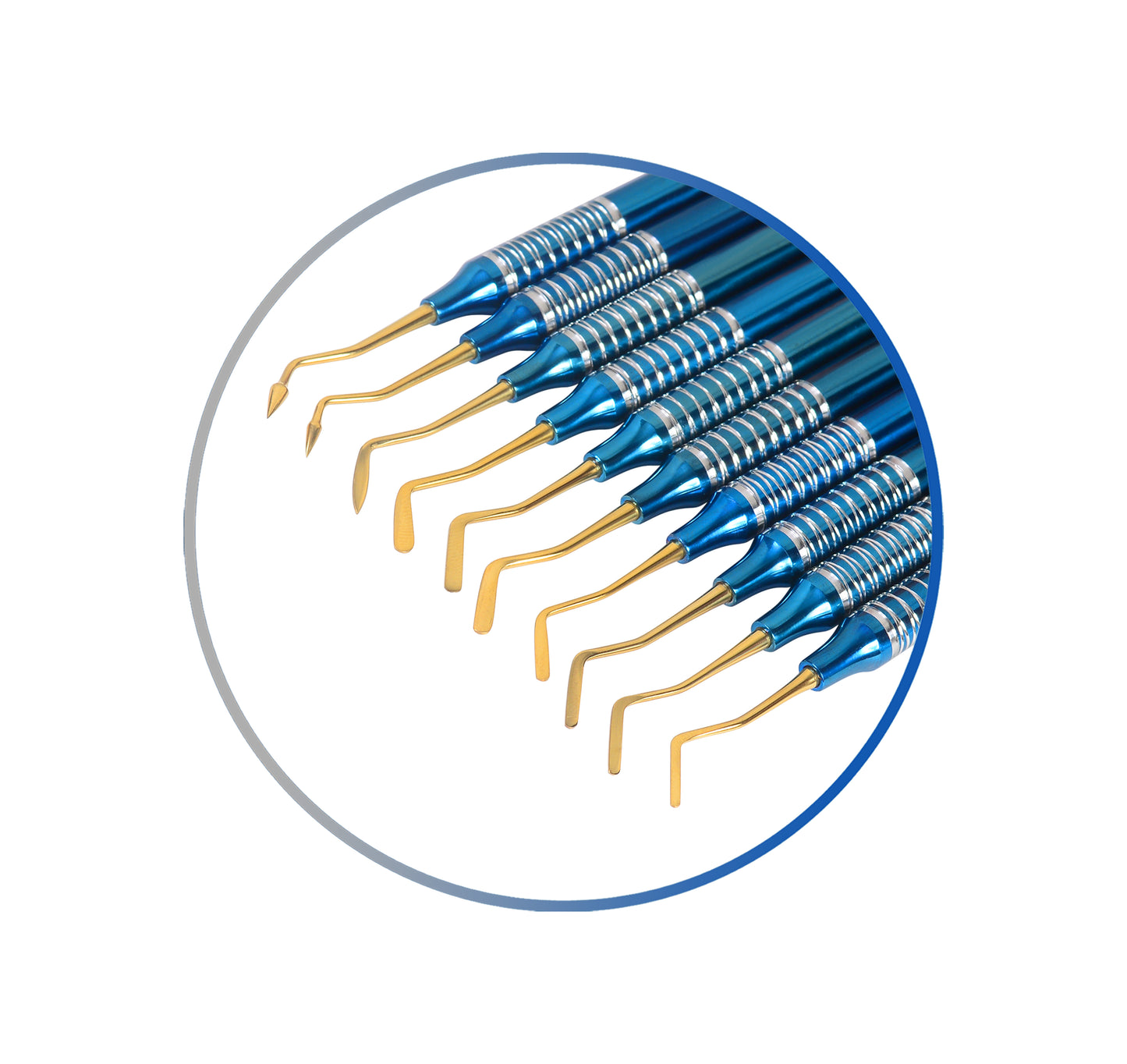 New Set of 10 Dental Composite Filling Instrument Titanium Coated Restorative