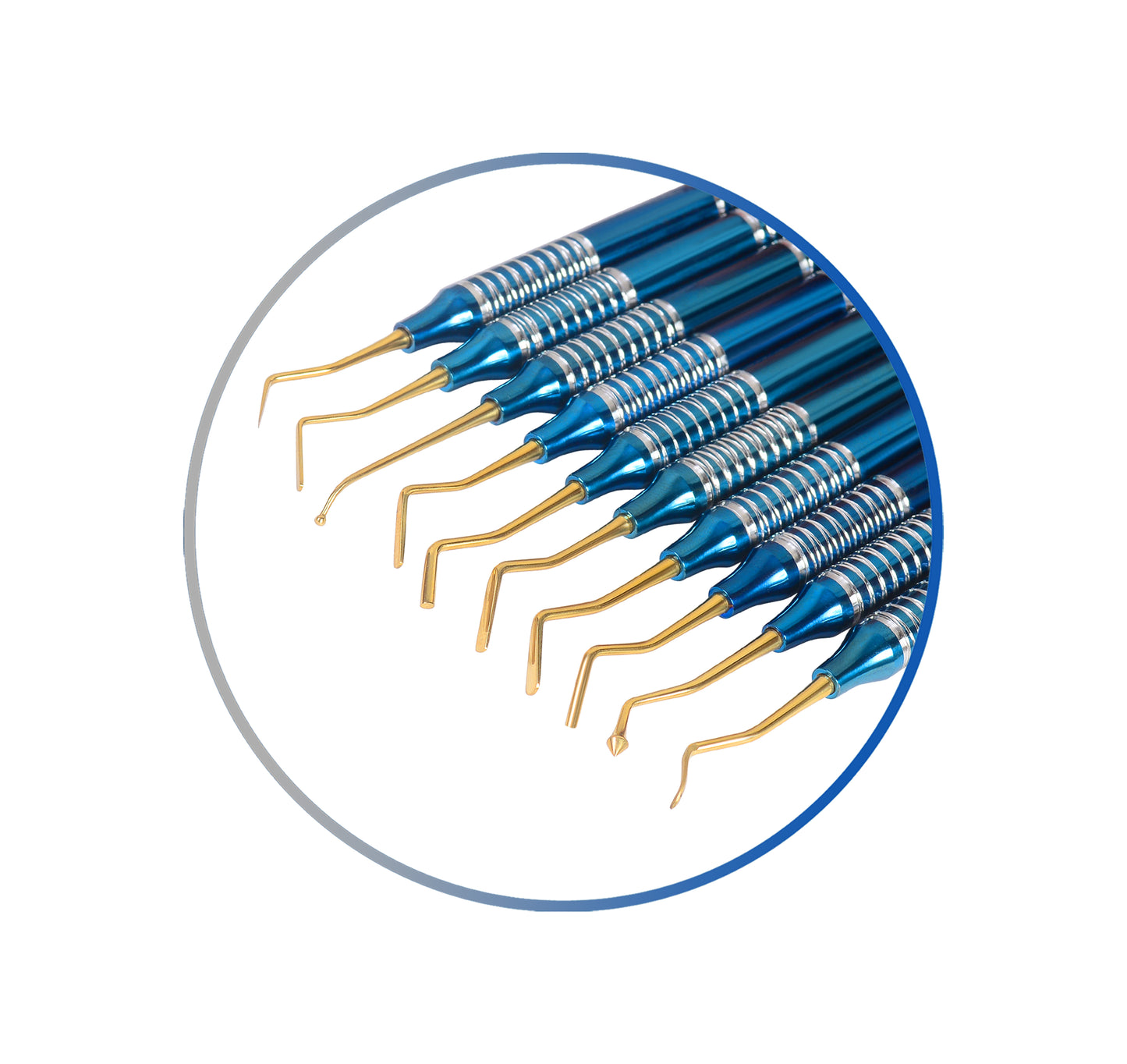 New Set of 10 Dental Composite Filling Instrument Titanium Coated Restorative