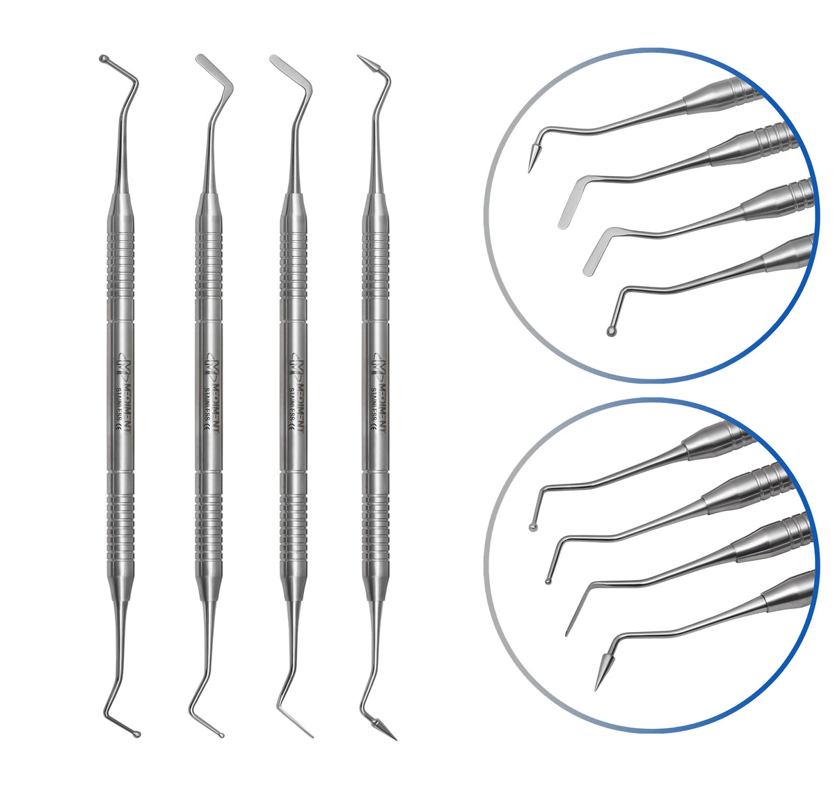 Dental Composite Filling Instruments Set of 4 Solid