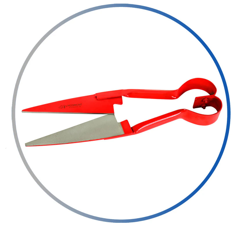 Hand Sheep Shears 12" Red Lightweight Topiary Livestock CE MARK Quality Steel