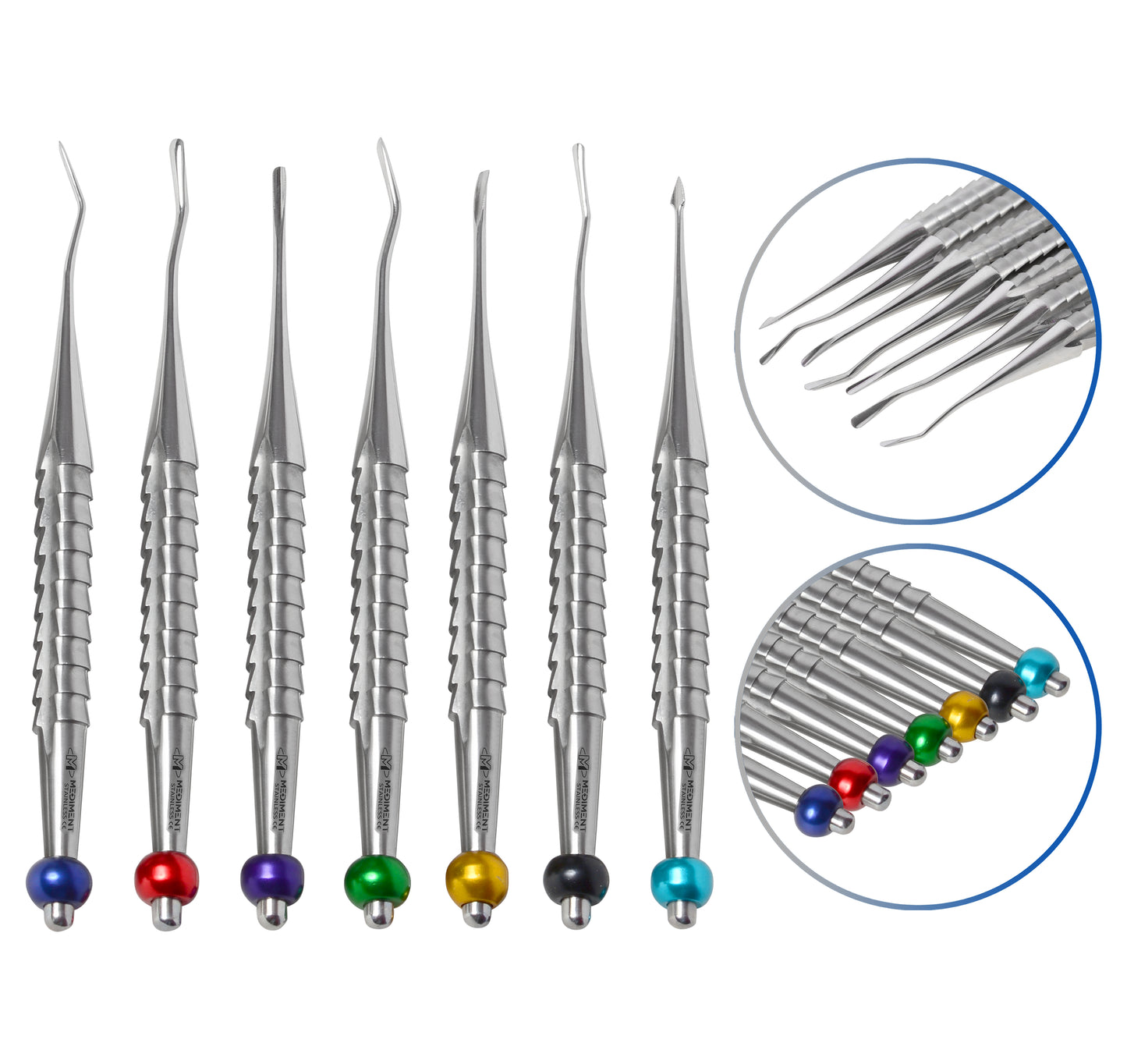 Brand New Set of 7 Luxating Elevators PDL Precise Tips Surgical Dental CE