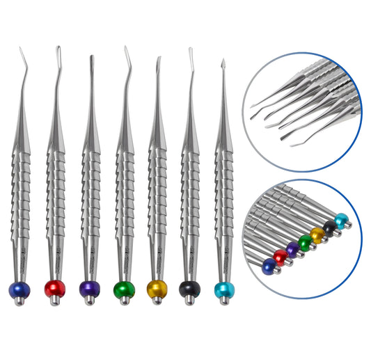 Brand New Set of 7 Luxating Elevators PDL Precise Tips Surgical Dental CE