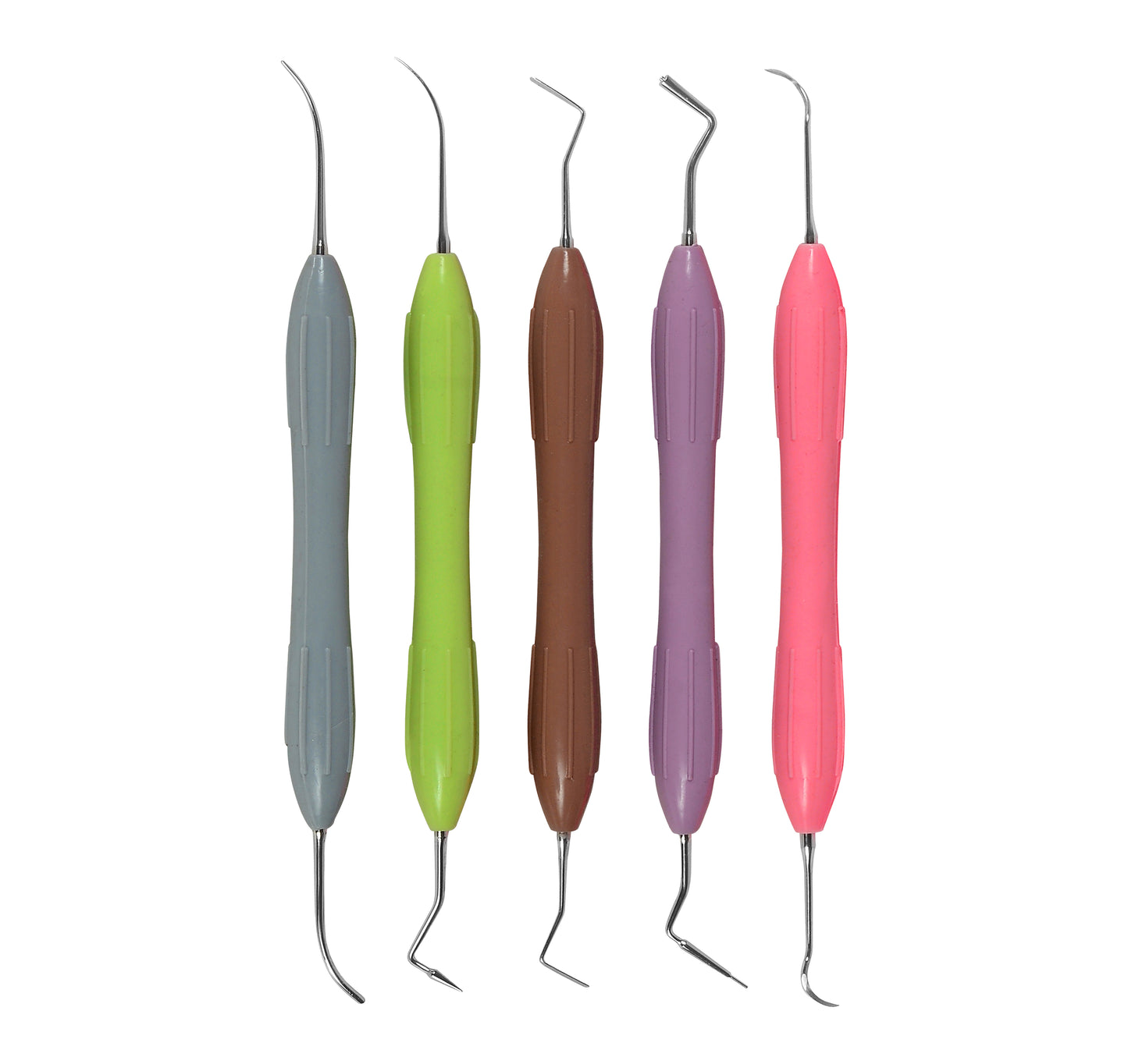 Dental Composite Filling Instruments Silicon Handle Colorful Set of 5 pcs CE UK