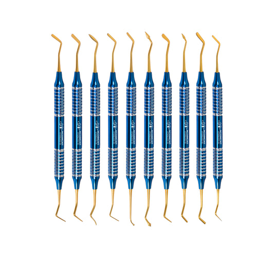 New Set of 10 Dental Composite Filling Instrument Titanium Coated Restorative