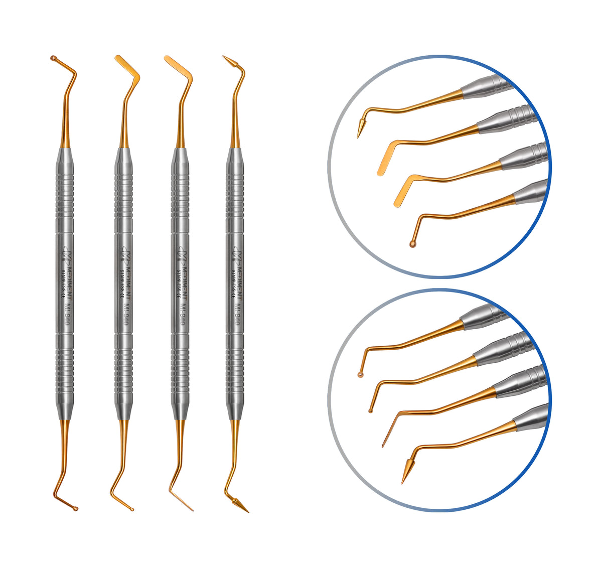 Dental Composite Filling Instruments Solid Set of 4