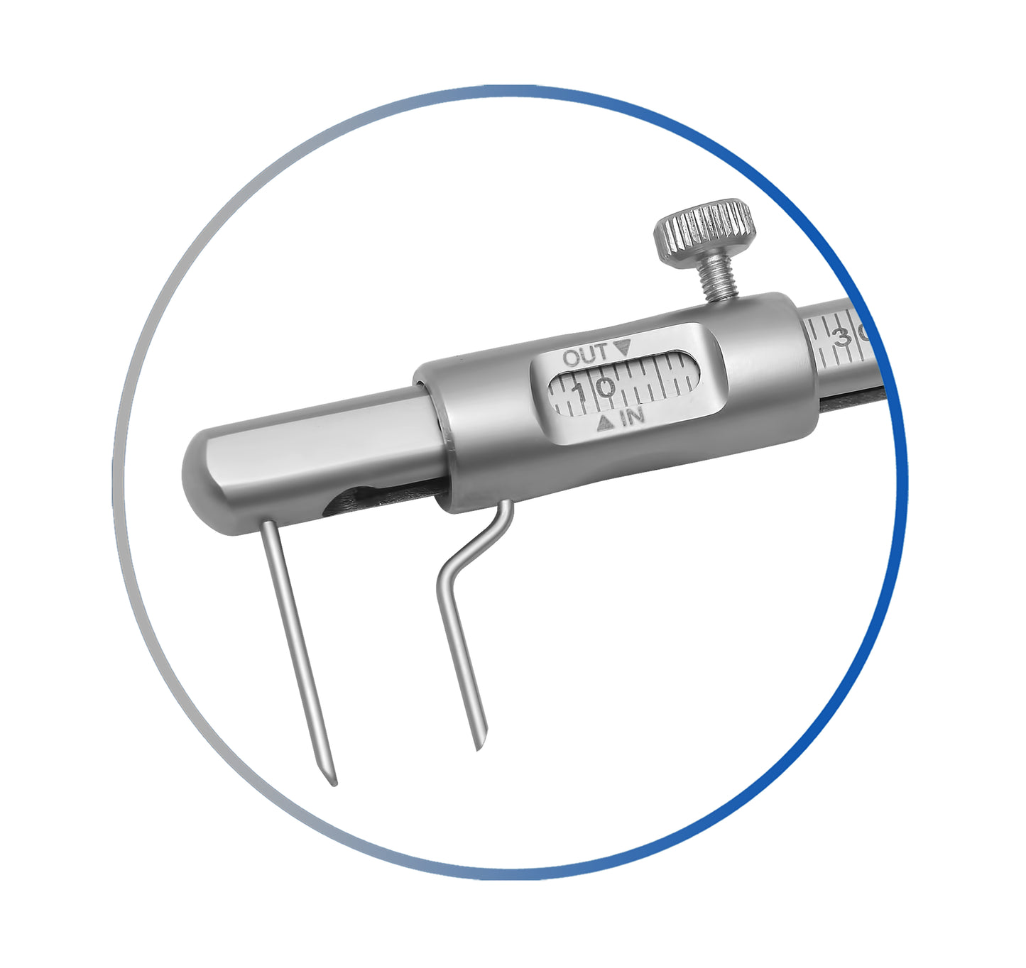 Krekeler Sliding Caliper Round Gauge Dental Instrument Implantology