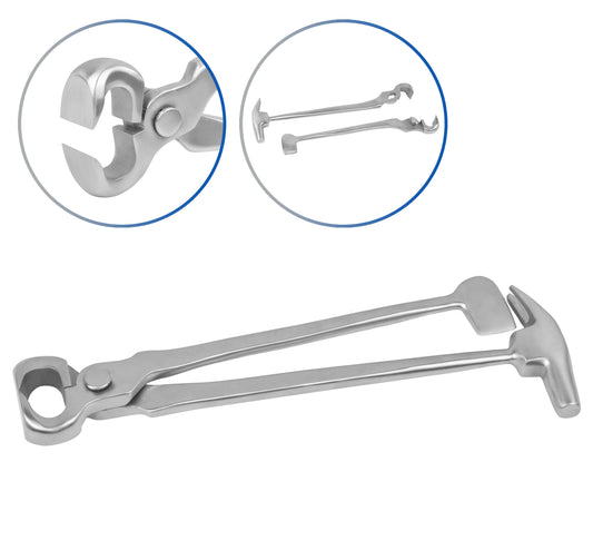 Farrier 3 in 1 Multi Hoof Nipper Trimmer Cutter Hammer Clincher
