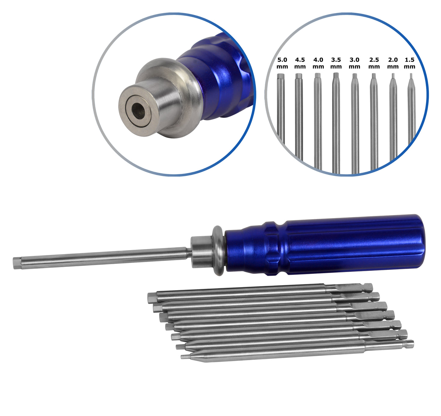 German Multi Functional Orthopedic Bone Screwdriver Set With Coupling Handle UK