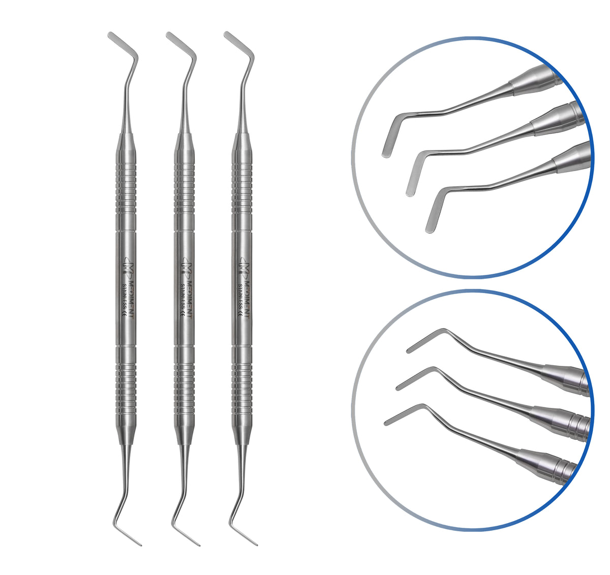 Dental Composite Filling Instruments Solid Set of 3