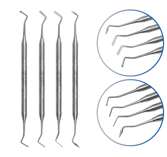 Dental Composite Filling Instruments Set of 4 Solid