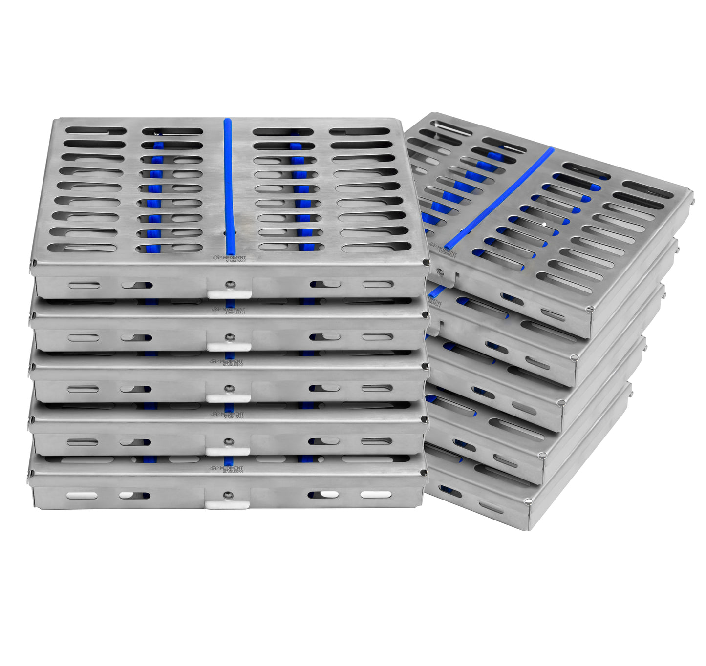 10 Pcs Sterilization Cassette Tray Hold 10 Dental Surgical Instruments Autoclave