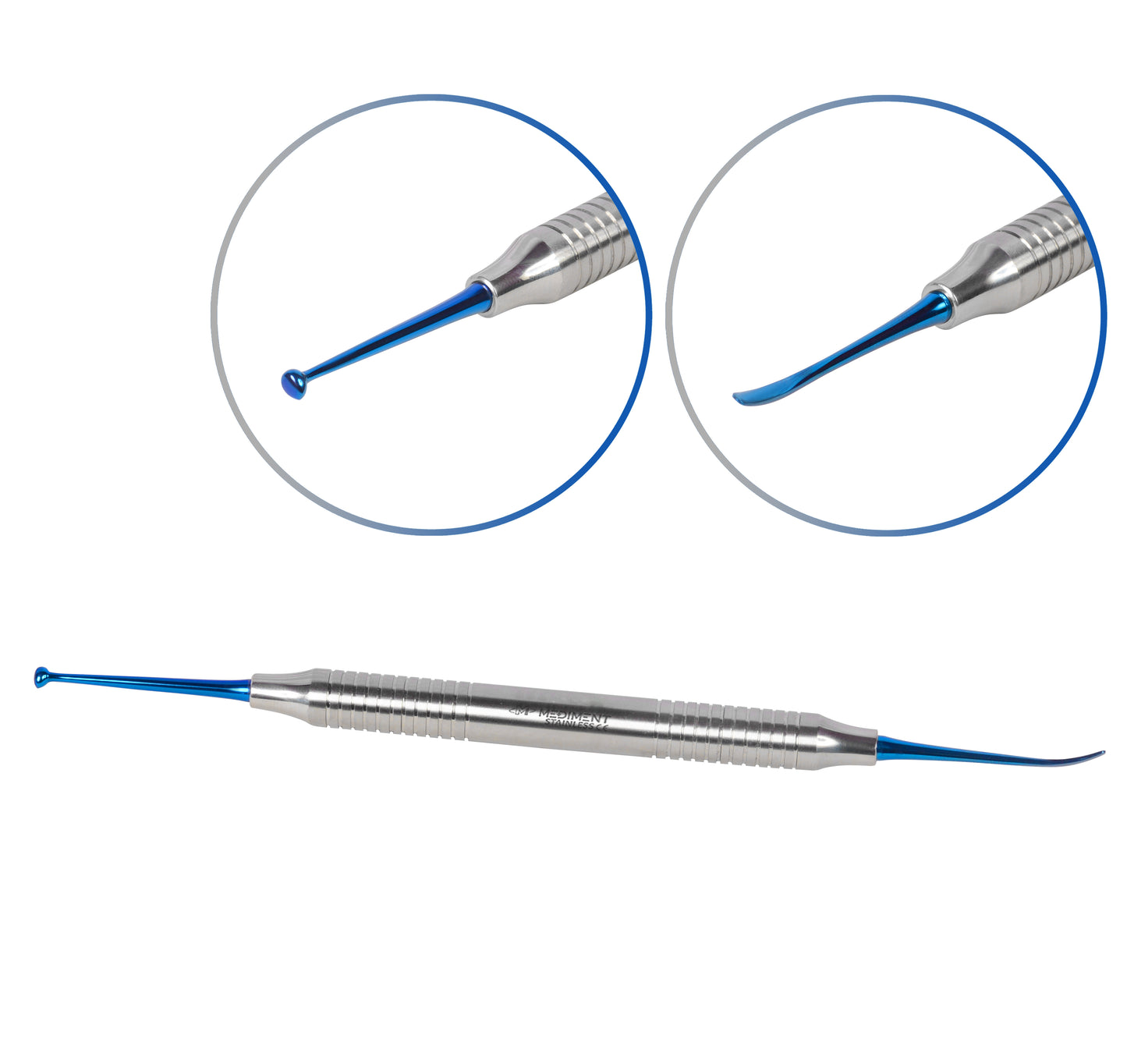 Dental Composite Filling Instrument Beavertail Burnisher Stainless CE Blue