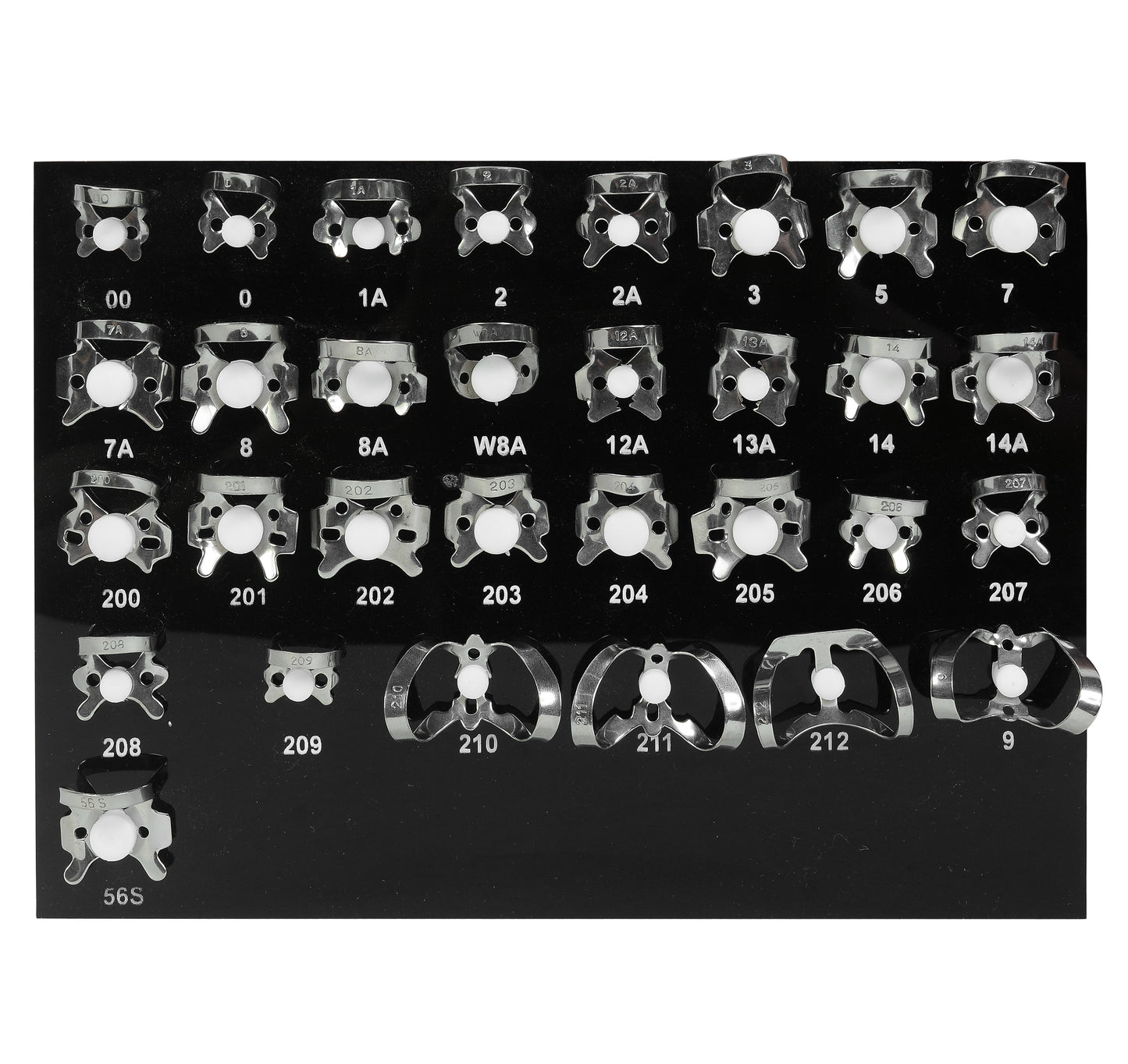 31 Pcs Endodontic Rubber Dam Clamps Dental Instrument With Black Tray