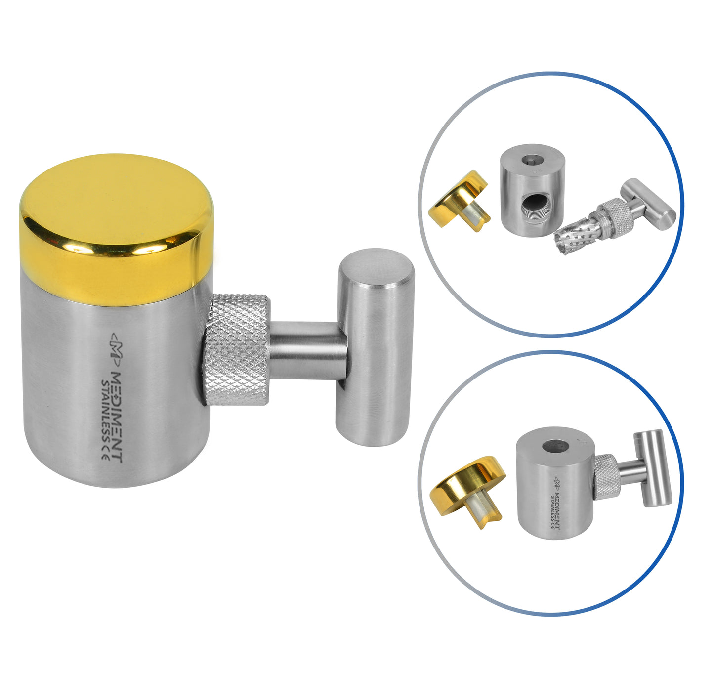 Dental Bone Crusher Mill Grinder Implant Bone Graft Implant Augmentation Tools