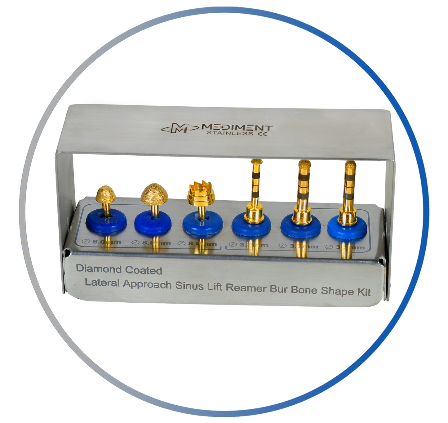 Dental Diamond Golden Lateral Approach Reamer Bur Bone Shape Sinus Lift